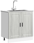 vidaXL Dulap de bază pentru chiuvetă „Porto” gri Sonoma Lemn prelucrat