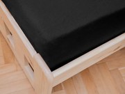 Cearsaf din material jersey cu elastic negru 200x220-cm