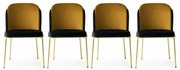 Set de scaune de sufragerie Dore Gold, 4 buc., 4 buc