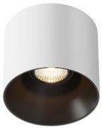 Spot LED aplicat, plafoniera dimabila design tehnic Alfa alb, negru 12,5cm, 3000K