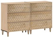 vidaXL Dulapuri laterale, 2 buc., 60x33x75 cm, lemn masiv de mango