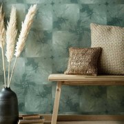 Tapet Crystalline, Emerald Green Luxury Tile, 1838 Wallcoverings, 5.3mp / rola