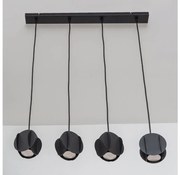 Lustră suspendată pe cablu GAMBIT 4xGU10/10W/230V neagră
