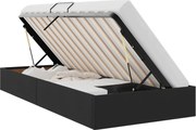vidaXL Pat cu storage cu headboard Negru 90 x 200 cm Catifea