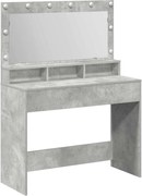 vidaXL Masă de Machiaj Gri din beton 100 x 41 x 135 cm Lemn compozit