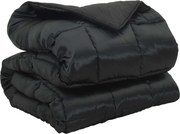 vidaXL Duvet de iarnă Negru 135 x 200 cm Satin și Microfibra