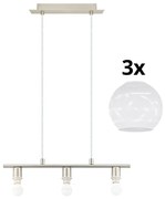 Lustră LED pe cablu Eglo MY CHOICE 3xE14/4W/230V crom/alb