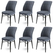 Set de scaune de sufragerie Flex Fume, 6 buc.