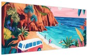 Tablou - Rulotă la ocean (120x50 cm)