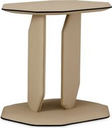 Masuta laterala design LUX, Piele Sintetica, Maro Deschis, Maurizio