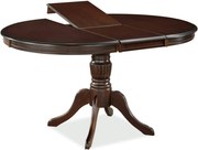 Masa de bucatarie extensibila OLIVIA, nuc inchis, 106/141x106x76 cm