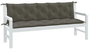 vidaXL Pernă bancă de grădină 2buc melanj gri închis 180x50x7cm textil