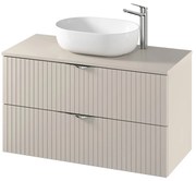 Dulap baie suspendat 100 cm pentru lavoar, casmir mat, MDF, Cersanit Tirso Casmir mat, 1000x450 mm