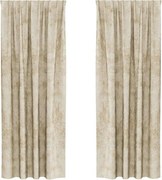 vidaXL Cortine din catifea cu perdele 2 pcs Crem 225 x 140 cm Catifea