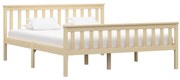 vidaXL Cadru de pat, natural, 160 x 200 cm, lemn masiv de pin