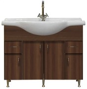 Dulap inferior Bianca Plus 105 cu lavoar, culoare Aida nuc