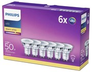 SET 6x bec LED Philips GU10/4,6W/230V 2700K