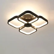 Lustra LED Plafoniera, Elit's Esn6132-bk, 64w (32+32), 25 Cm