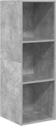vidaXL Dulap TV montat pe perete, gri beton, 37x37x107 cm, PAL