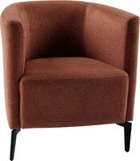 Fotoliu de design, teracota/negru, KAPY