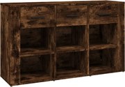 vidaXL Servantă, stejar fumuriu, 100x30x59,5 cm, lemn compozit