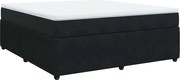 vidaXL Pat box spring cu saltea, negru, 180x200 cm, catifea