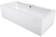 Mexen Cube cadă dreptunghiulară 180 x 80 cm cu panouri, Albă - 55051808000X