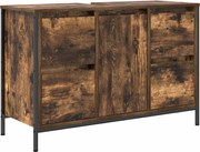 vidaXL Dulap lavoar cu sertare stejar afumat 90x34,5x60 cm