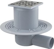 Sifon pardoseala 105 105 50 mm iesire laterala, gratar din otel inoxidabil, sistem de retinere a mirosurilor umed APV102