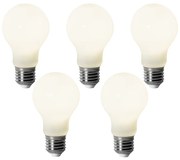 Set 5 becuri E27 dimbare LED lamp A60 opaal 7W 806 lm 4000K