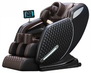 Fotoliu masaj IGNIUS, AI Voice, Incalzire, Bluetooth, Tableta ecran tactil color, Zero Gravity, 2 Boxe, Moduri Automate, Reglarea intensității masajului, Piele PU Premium, Negru