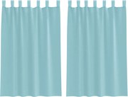 vidaXL Perdele Voile cu Bucle 2 buc Turcoaz 140x175 cm