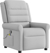 vidaXL Scaun de masaj cu țesătură gri nor