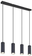 Lustra cu 4 pendule design modern ROBBY negru