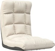 vidaXL Scaun de podea pliabil, crem, material textil
