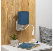 Lampă LED de perete Brilagi NUBILA 1xE27/25W/230V + LED/3W alb/albastru închis