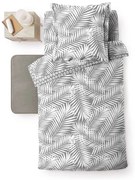 Husă de pilotă gri din bumbac pentru pat de o persoană 140x200 cm Botania – douceur d'intérieur