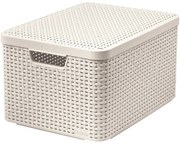 Cutie de depozitare crem din plastic cu capac 33x44,5x25 cm Style – Curver
