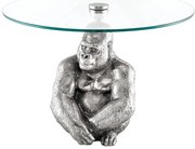 Masuta auxiliara design unicat Kong 60cm, argintiu A-45435 VC