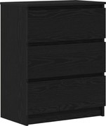 vidaXL Servantă, stejar negru, 60x35x76 cm, lemn prelucrat