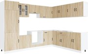 vidaXL Set dulap de bucătărie din 14 piese „Kalmar” lemn stejar Sonoma