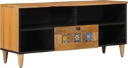 vidaXL Cabinet TV natural 100 x 33,5 x 46 cm Lemn de mango solid
