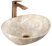 Lavoar pe blat Rea Sofia Savana oval 41 cm bej mat