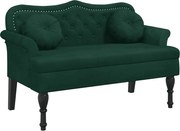 vidaXL Bancă cu perne, verde închis, 120,5x65x75 cm, catifea