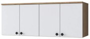 Dulap de perete Bany Walnut and White