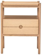 Noptieră în culoare naturală cu aspect de lemn de stejar Appeal – Hübsch