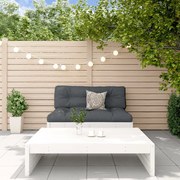 vidaXL Set mobilier relaxare grădină, 2 piese, alb, lemn masiv de pin