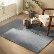 Covor antiderapant Songmics Area, 120x170 cm, lavabil la masina, poliester, gri dove