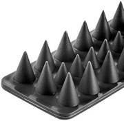 Set de 4 bucăți de țepușe pentru păsări, plasticnegru, 50 x 4,5 cm