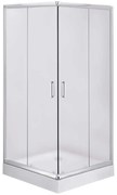 Cabina de dus patrata Deante Funkia cu usi culisante 90x90cm finisaj crom
